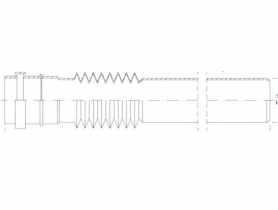 Króciec kombi nieregularny k.fi 32 L-500 mm biały AKCES