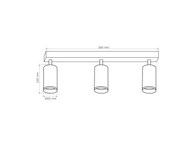 Zdjęcie: Lampa ścienno-sufitowa, spot London 3xGU10 biała SANICO