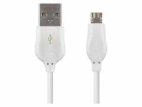 Kabel Usb 2.0, wtyk A - micro B, ładowanie Quick Charge, transmisja danych, 1 m, biały EMOS