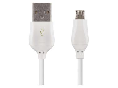 Zdjęcie: Kabel USB 2.0, wtyk A - micro B, ładowanie Quick Charge, transmisja danych, 1 m, biały EMOS