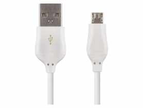 Kabel USB 2.0, wtyk A - micro B, ładowanie Quick Charge, transmisja danych, 1 m, biały EMOS