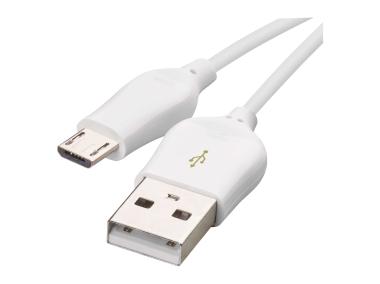 Zdjęcie: Kabel USB 2.0, wtyk A - micro B, ładowanie Quick Charge, transmisja danych, 1 m, biały EMOS