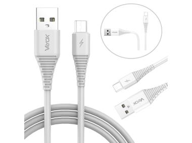 Zdjęcie: Kabel USB - micro USB 2 m biały VA0290 VAYOX