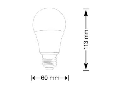 Zdjęcie: Żarówka LED A65 E27 12 W 1055 lm pc+aluminium POLUX