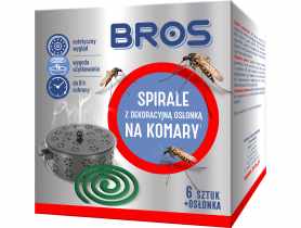 Spirale na komary z dekoracyjną osłonką stalową 6 sztuk BROS