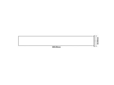 Zdjęcie: Przedłużka do syfonu umywalkowego 1.1/4x32 mm z kołnierzem L-300 mm chrom MCALPINE