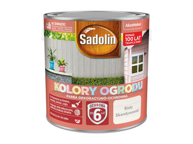 Zdjęcie: Farba do drewna Kolory ogrodu 2,5 L biały skandynawski SADOLIN