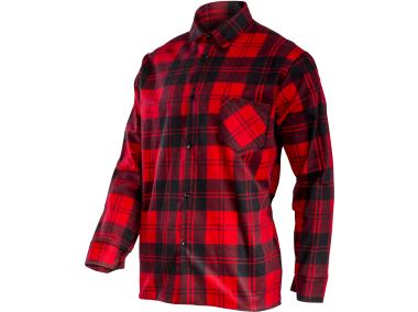 Zdjęcie: Koszula flanelowa czerwona, 170g/m2, S, CE, LAHTI PRO