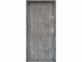 Drzwi wejściowe do mieszkań Bastion A-34 Beton srebrny 90 cm lewe OSP KR CENTER