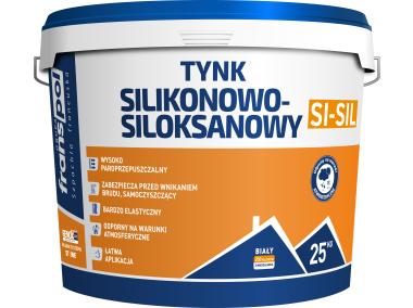 Zdjęcie: Tynk silikonowo-siloksanowy TSi-SiL biały B - 1,5 25 kg FRANSPOL