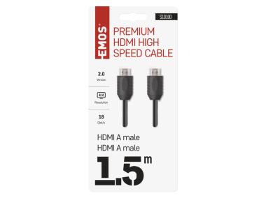 Zdjęcie: Przewód HDMI 2.0 wtyk A - wtyk A, 1,5 m EMOS