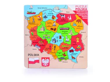 Zdjęcie: Puzzle Mapa Polski drewno DAFFI