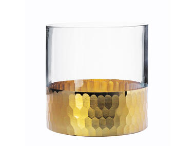 Zdjęcie: Wazon świecznik szklany 12 cm Golden Honey ALTOMDESIGN