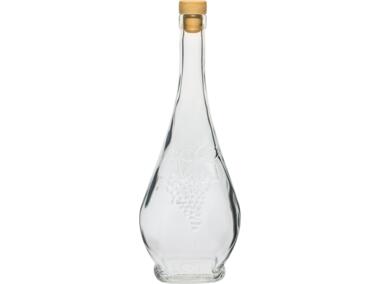 Zdjęcie: Butelka Luigi z korkiem, zdobiona, biała 500 ml BROWIN