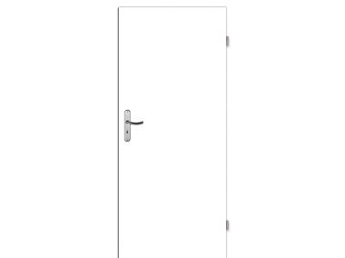 Zdjęcie: Drzwi wewnętrzne 80 cm prawe pełne gładkie białe lakierowane Classik VOSTER