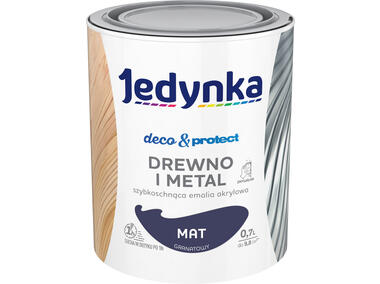 Zdjęcie: Farba do drewna i metalu Deco&Protect mat granatowy 0,7 L JEDYNKA