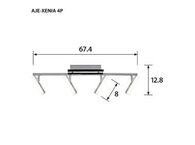 Zdjęcie: Listwa led aje-xenia 4p 1600lm 4x4,6w ACTION