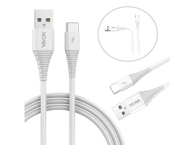 Zdjęcie: Kabel USB - USB typ C 2 m biały VA0289 VAYOX