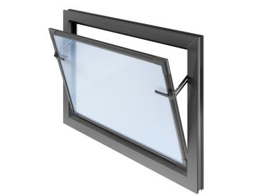 Zdjęcie: Okno PVC Kipp 100x60 cm antracyt, szyba zwykła ACO