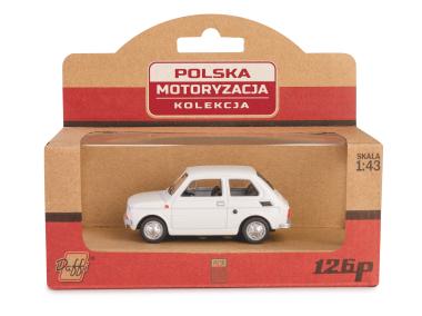 Zdjęcie: Model metalowy Fiat 126P biały DAFFI