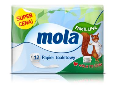 Zdjęcie: Papier toaletowy biały 12 szt. MOLA