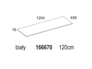 Zdjęcie: Blat naszafkowy White Hg 120 cm ELITA