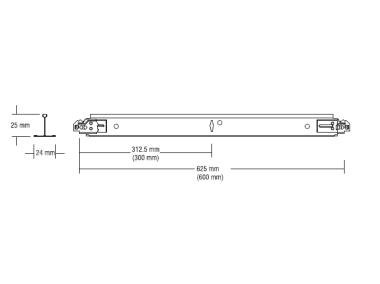 Zdjęcie: Profil poprzeczny 600 mm - T24 DX 24/25 XS DONN