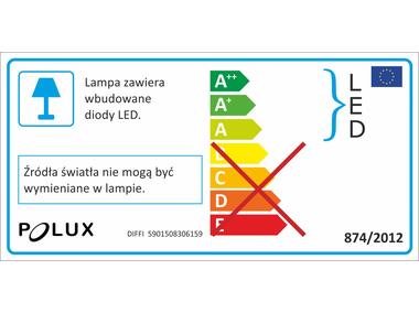 Zdjęcie: Lampa nocna Diffi LED 8 W biały z podstawą RGB niewymienne źródło E14 POLUX