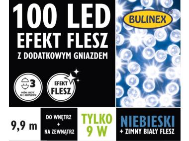 Zdjęcie: Lampki choinkowe LED 100 szt. Flesz 9,9 m niebieski zimny BULINEX