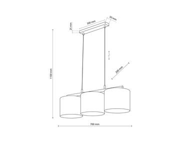 Zdjęcie: Lampa wisząca Moreno 3 pł 4992 TK LIGHTING