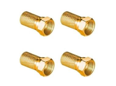 Zdjęcie: Wtyk sat F 6,8 mm Gold CU LB0104 - 4 szt. VAYOX