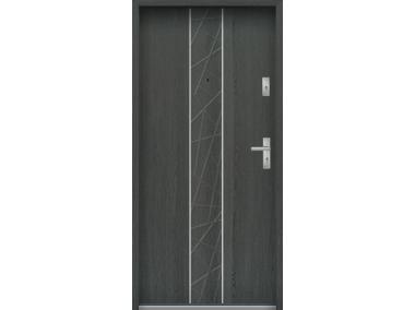 Zdjęcie: Drzwi wejściowe do mieszkań Bastion A-40 Grafit 90 cm lewe OSP KR CENTER