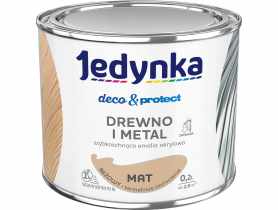 Emalia akrylowa Deco&Protect drewno i metal mat beżowy 0,2 L JEDYNKA