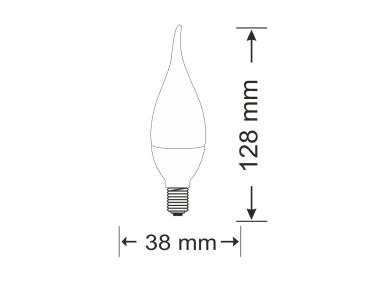 Zdjęcie: Żarówka LED F40 E14 6,3 W 560 lm pc+aluminium POLUX