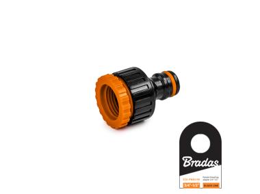 Zdjęcie: Przyłącze na kran 3/4" z redukcją 1/2" Black Line BRADAS