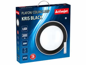 Plafon LED Aje-Kris Black + pilot ACTIVEJET