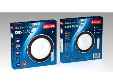 Zdjęcie: Plafon LED Aje-Kris Black + pilot ACTIVEJET