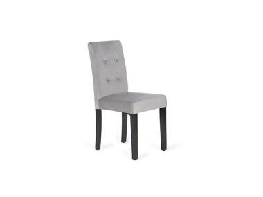 Zdjęcie: Krzesło tapicerowane Karo jasnoszare czarne nogi TS INTERIOR