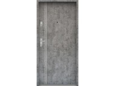 Zdjęcie: Drzwi wejściowe do mieszkań Bastion A-37 Beton srebrny 80 cm (NW) prawe ODR KR CENTER