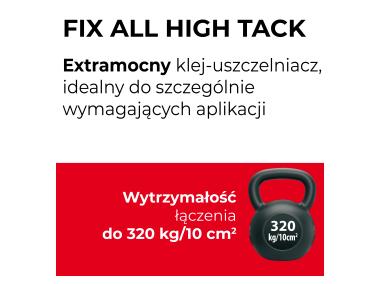 Zdjęcie: Klej uszczelniacz hybrydowy Fix All High Tack 125 ml biały SOUDAL