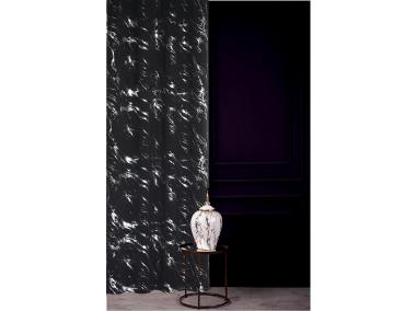 Zdjęcie: Zasłona welwetowa endless chic silver czarno-złota 140x270 cm CHIC HOME