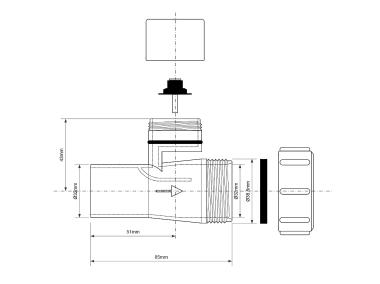 Zdjęcie: Złączka z zaworem napowietrzającym 32 mm MCALPINE