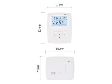 Zdjęcie: Termostat bezprzewodowy, pokojowy, programowalny z OpenTherm, P5611OT EMOS