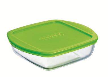 Zdjęcie: Naczynie Cook 20x17x5,5 cm - 1,05 L kwadratowe z pokrywką PYREX