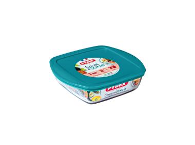 Zdjęcie: Naczynie Cook 20x17x5,5 cm - 1,05 L kwadratowe z pokrywką PYREX