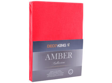Zdjęcie: Prześcieradło Amber czerwony 80-90x200+30 cm DECOKING