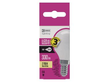 Zdjęcie: Żarówka LED Classic Mini Globe, E14, 4,1 W (32 W), 350 lm, ciepła biel EMOS