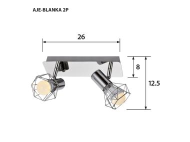 Zdjęcie: Listwa Aje-Blanka 2P E14 2 x 40W ACTIVEJET