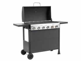 Grill gazowy 6 palnikowy z planchą 2.63 kW Brenner G6 BBQ Line MIRPOL