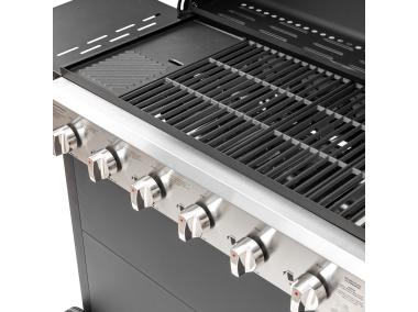 Zdjęcie: Grill gazowy 6 palnikowy z planchą 2.63 kW Brenner G6 BBQ Line MIRPOL